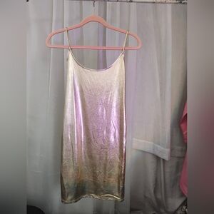 Gold mini dress